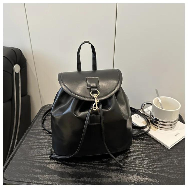 Fashiable and Versatile Backpack for Women, New Travel Bag, High-end Leather Casual Commuting Backpacks