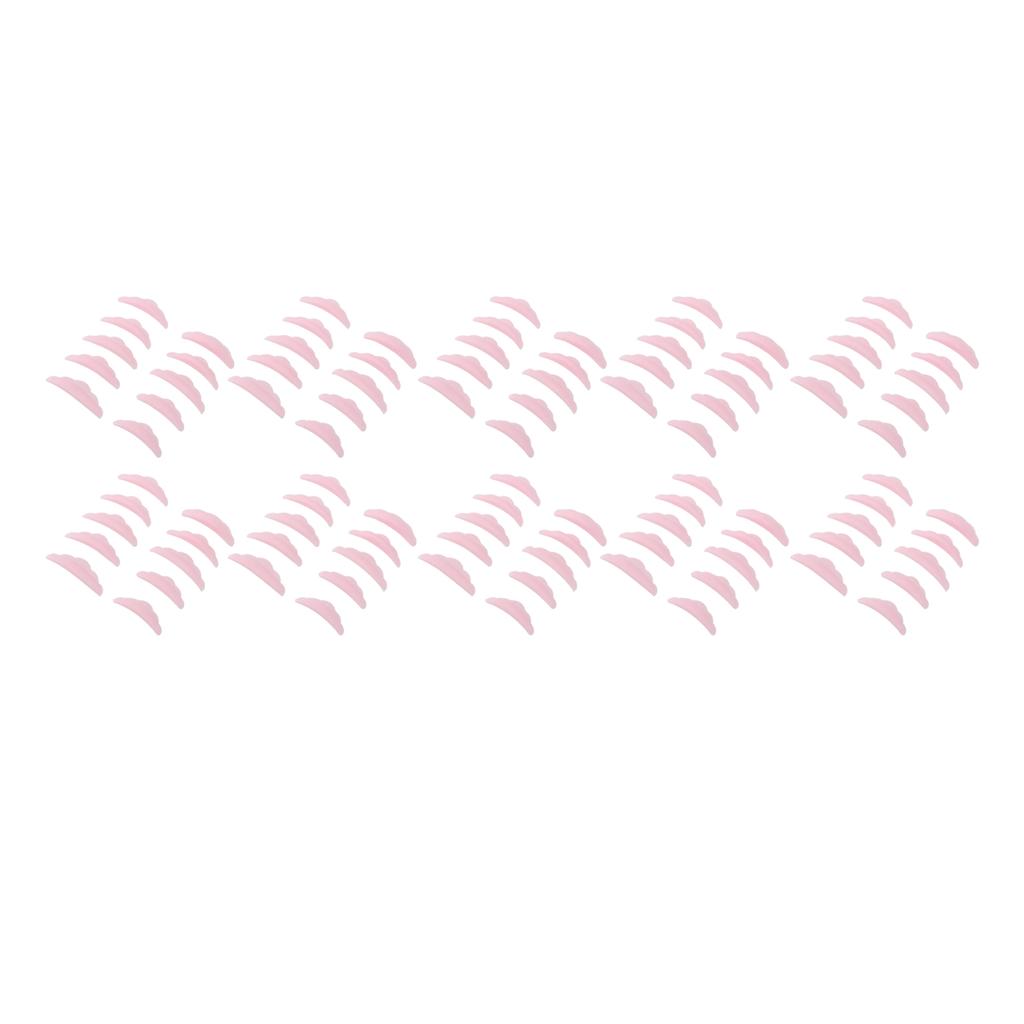 50 paia di bacchette per il sollevamento delle ciglia in silicone morbido e riutilizzabile, per il sollevamento delle ciglia, strumento di bellezza per il trucco.