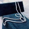 S925 Sterling Silver Sparkling Water Wave Clavicle Chain Light Luxury Shimmer