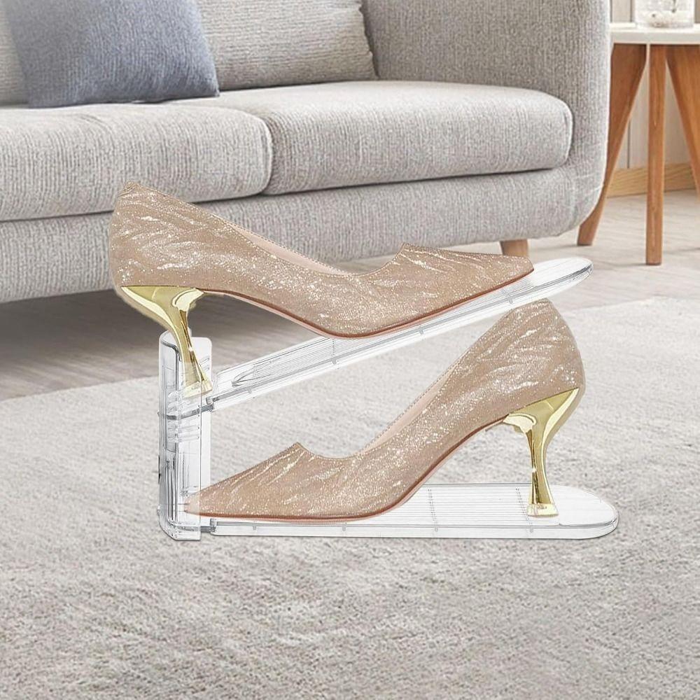 1/6Pcs Closet Space Saver Shoe Stacker Shoe Rack Adjustable Storage Shoe Holder