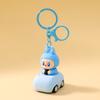 1pc Creative Labubu Car Keychain Cartoon Labubu Fabric 3D Cute Bag Pendant Gift