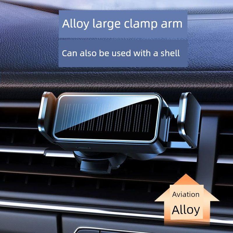 Car Phone Holder 2025 Mobile Phone Car Holder Solar Charging Black Technology Universal Electric Induction Clamping