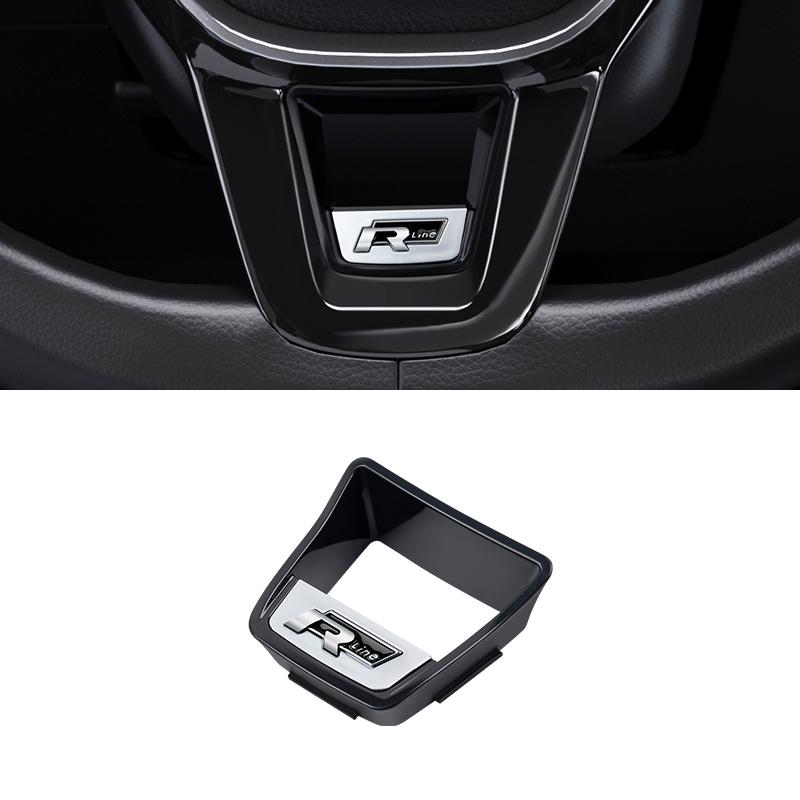 

For VW Volkswagen Jetta MK5 Golf Senior R Rline Logo Car Steering Wheel Trim ABS Plating Stickers Accessories For Volkswagen GTI
