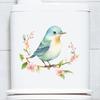 Bird Flower Toilet Sticker Removable Self-adhesive Waterproof PVC Living Room Wall Art Bathroom Toilet Lid Decoration Decal
