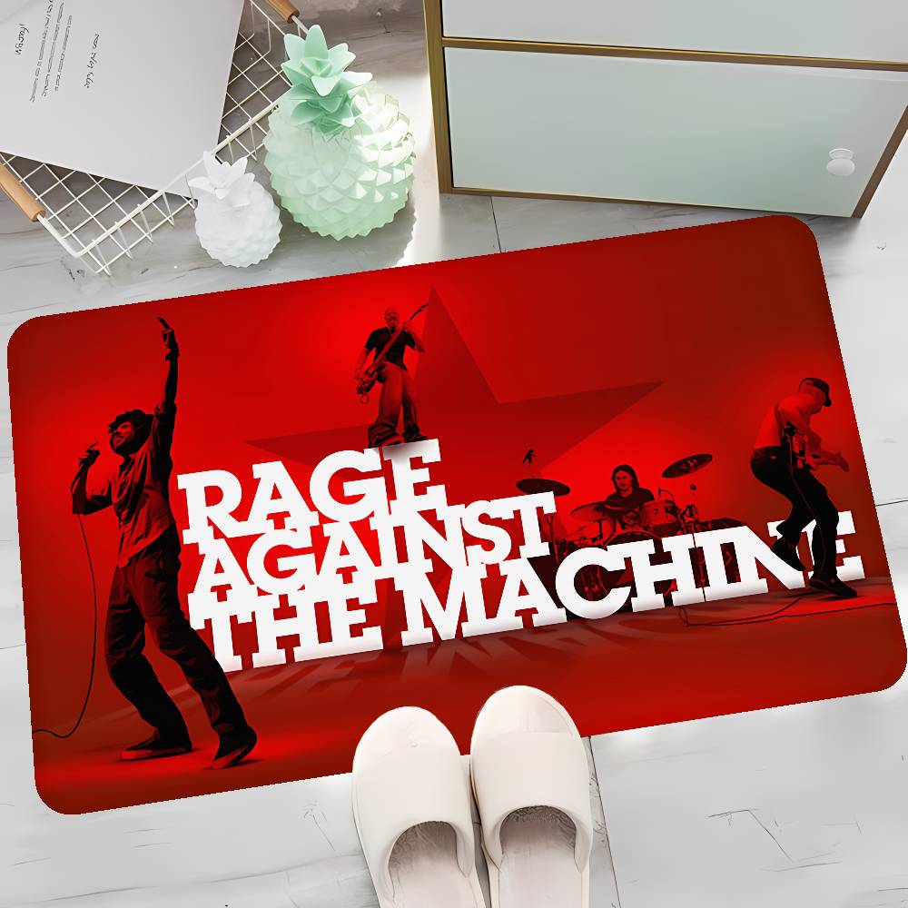 Rap Metal Band Rage Against the Machine Entrance Door Mat Washable Non-Slip Living Room Sofa Chairs Area Mat Welcome Doormat