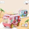 Bus Toys Multi-functional Rattle Puzzles Knocking Piano Drag Bus Early Educational Toys Gifts For Boys Girls