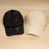 Unisex Pure Color Baseball Cap Starry Sky Rhinestone Decorated Four Seasons Universal Hat For Men And Women