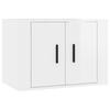 816618 vidaXL Meuble TV mural Blanc brillant 57x34,5x40 cm