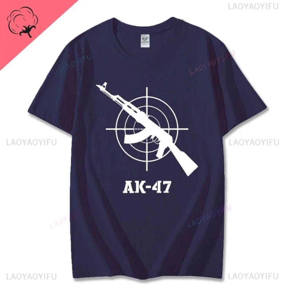 

Russia Gun Russian Weapons Rifle Ak47 Cool T Shirt Women Men Cool Fitness Graphic Tshirts Creative High Quality Cotton T Shirts S