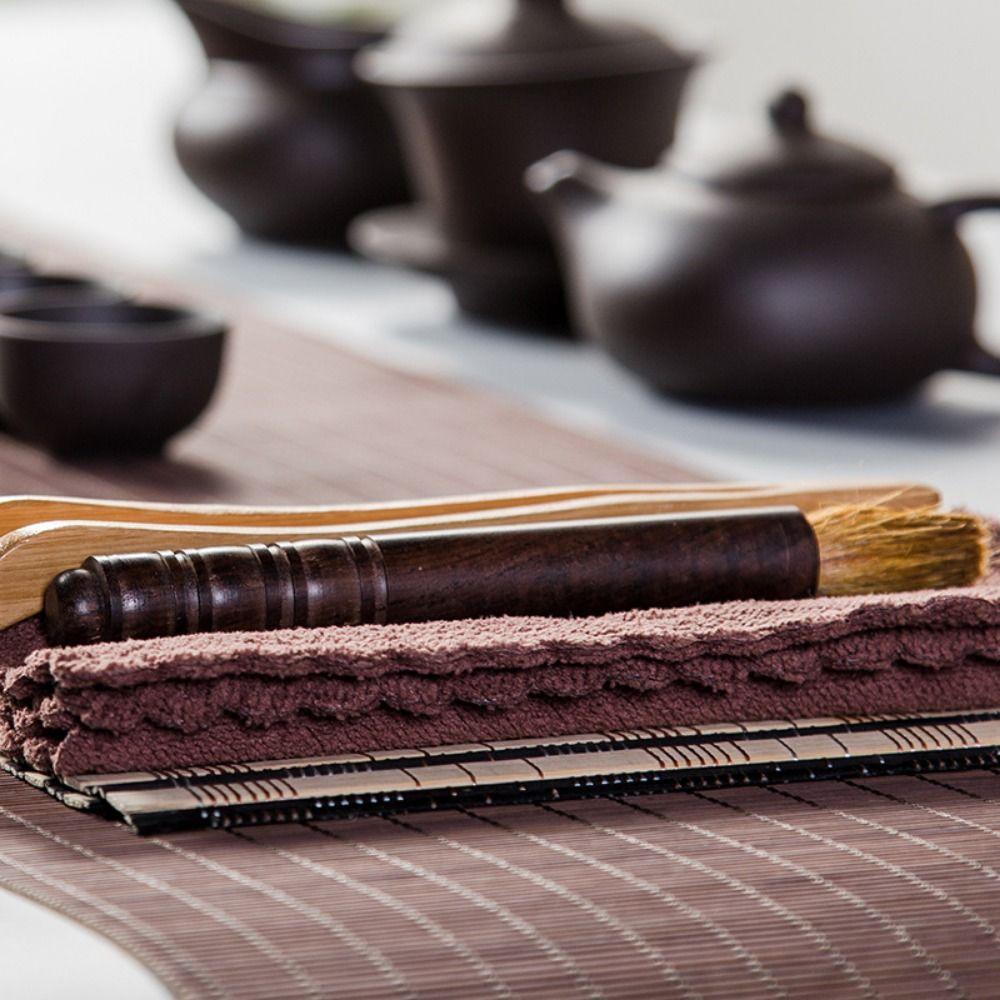 Sandalwood Handle Household Tea Accessories Tea Cup Cleaner Tea Brushes Teaware Cleaning Brush