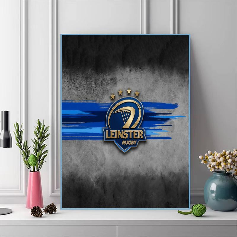Leinster Rugby 100% Round Full Drill 5D DIY Diamond Painting Embroidery Cross Stitch Rhinestone Décor