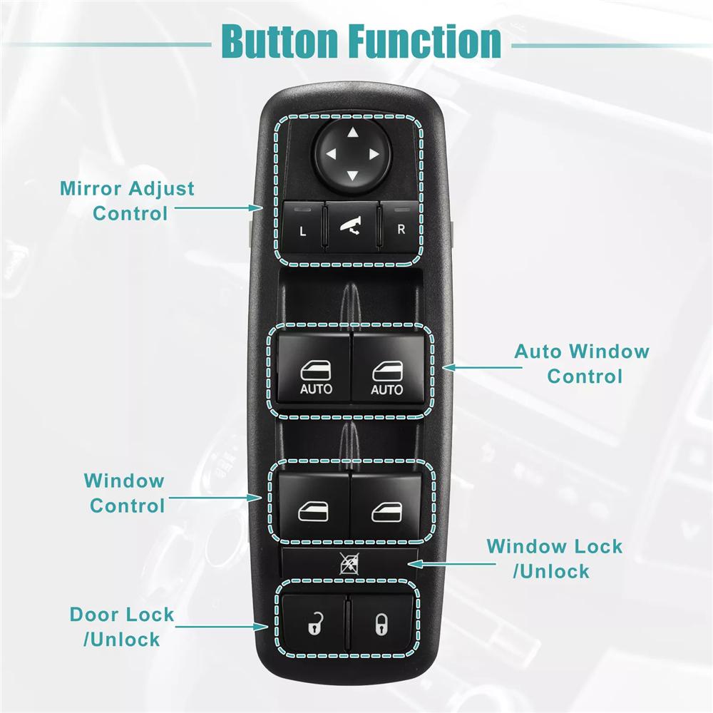 Front Left Window Switch For 2016-2019 Jeep Grand Cherokee 3.6L DWS1992 9987627