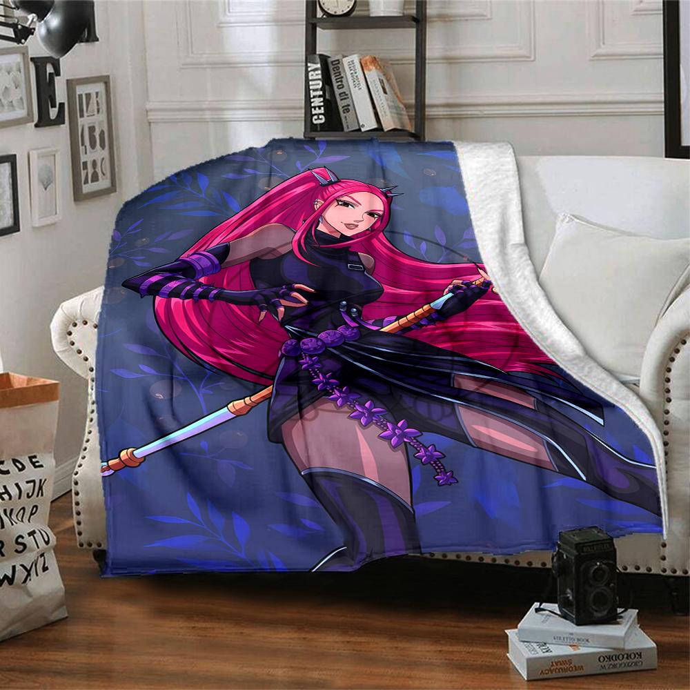 1pc KPop Demon Hunters MIRA2 Blanket, Gift, for Men and Women, Soft Blanket, Good for Sofa Bed Couch Travel, Lightweight Flannel Blanket