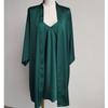 Single nightgown women's imitation silk cardigan spring and autumn new loungewear summer ice silk pajamas sexy kimono morning gown