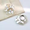 2Pcs Elegant  Flower Button Covers Snap On Cufflinks Clip-On Decor for Dress Shirts, Instant Upgrade Accessory for Men & Women
