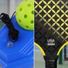 Fiberglass Pickleball Rebound Practice Racket with Rope Portable Training Aid for Exercise Kids