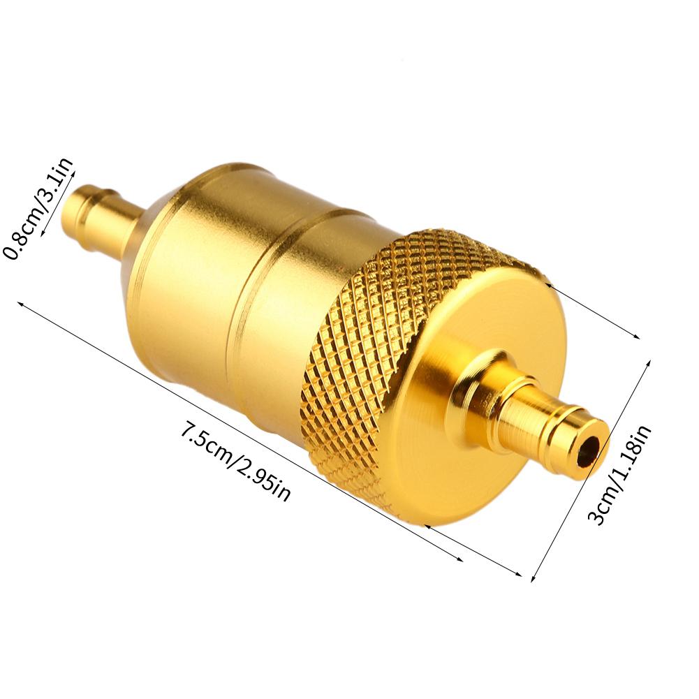 Universal 8mm Motorcycle Gasoline Oil Filter Filtration Cleaner (Golden)