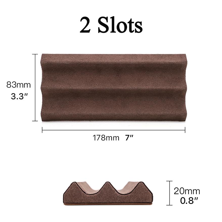 Contact's Family Luxury Leather Pen Tray 1/2/3 Slots Pens Holder Display Pen Stand Microfiber Desktop Organizer Home Office Use