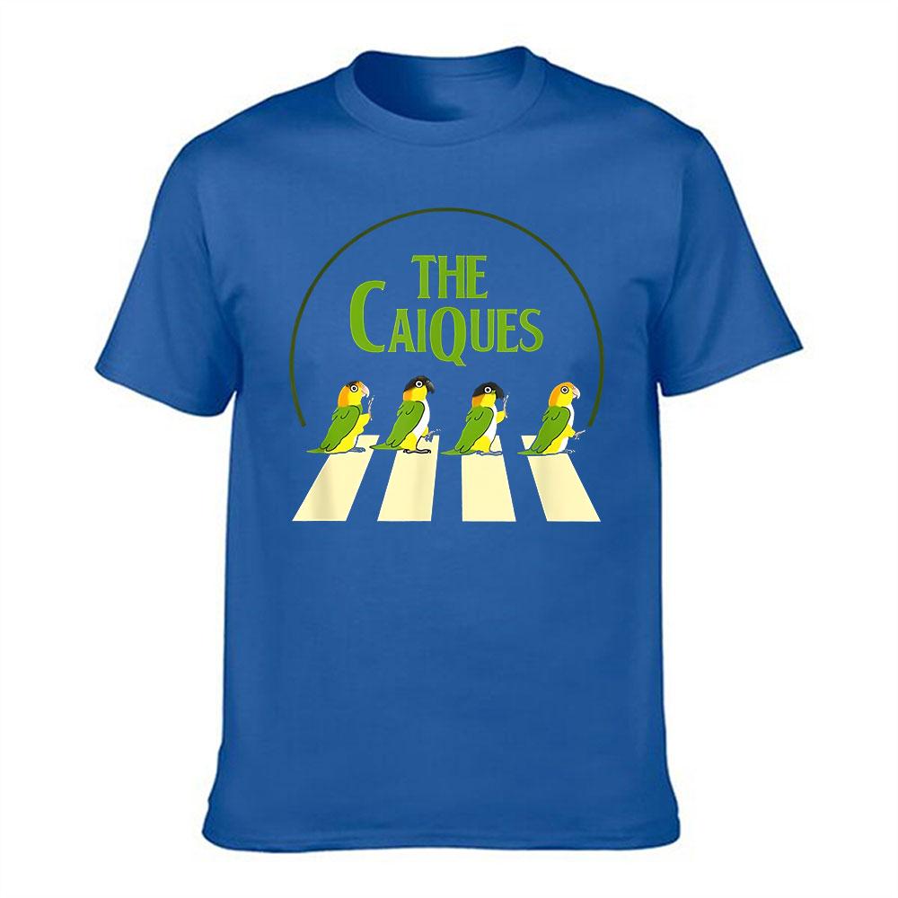 Unisexs Cotton Tshirt The Caiques Parrot Abbey Road Inspired Graphic Tee Casual Short Sleeve Top For Bird Lovers