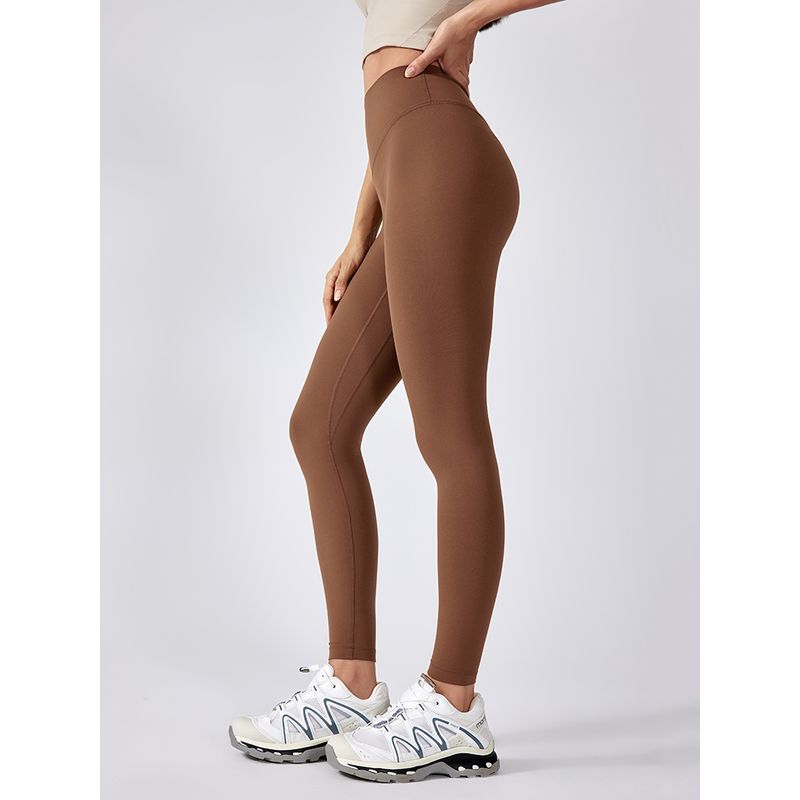 Nude Feel Quick-Drying Yoga Pants Outer Wear Leggings Tight Pilates Running Fitness Pants Women High Waist Peach Buttock Lifting
