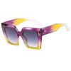 Vintage Uv400 Protection Wide Leg Plain Glass Spectacles Square Gradient Shades Sunglasses for Women Pc Unisex Uv400 Sunglasses