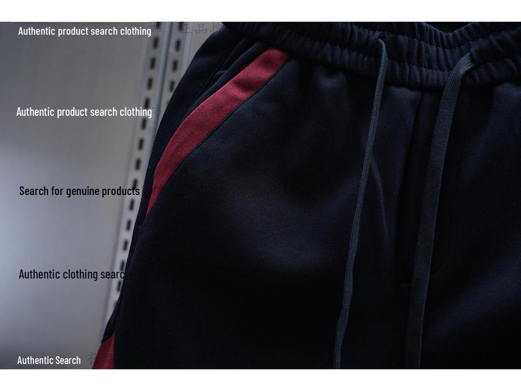 Pánské slim-fit tepláky s barevnými bloky - Elastický pas, Trendy harémový styl, Podzimní/zimní ležérní kalhoty
