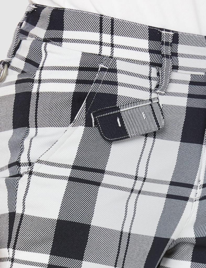 Long Pants BIG White Watch Pattern Product Wash Check 0 [Pearly Gates] Women's Check/Black / 055-3131314 031_White [S]
