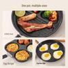 Egg Burger Pan: 4-Hole Breakfast & Steak Die-Cast Fry Pan