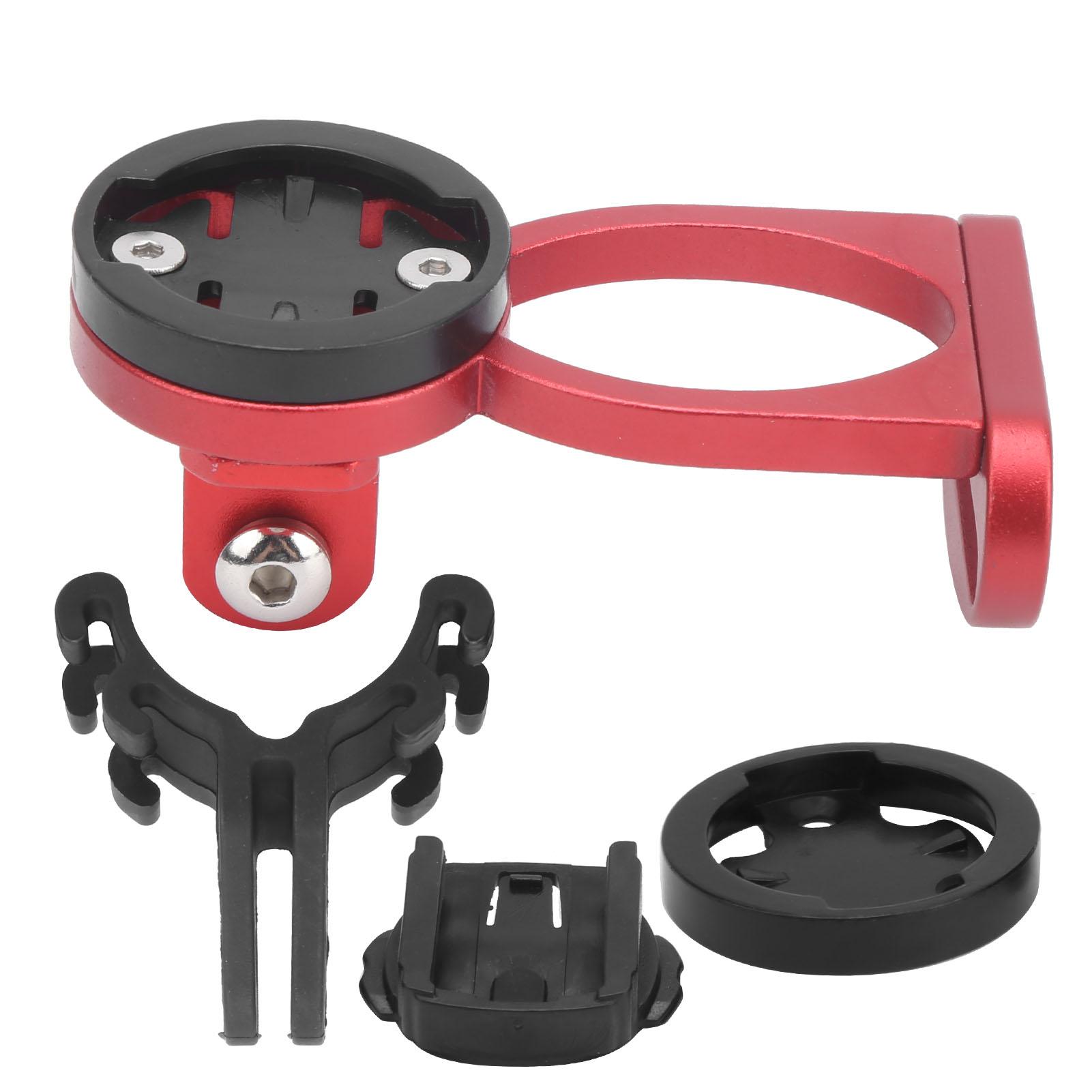 Кронштейн для крепления велокомпьютера на вынос руля, алюминиевый сплав, с зажимом для фонарика, красный. красный