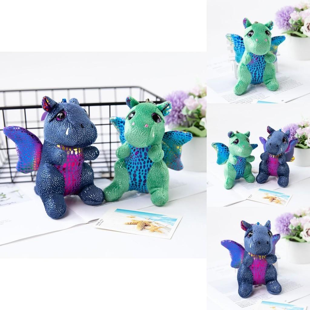 Adorable Plush Dinosaur Keychain Realistic Pterosaur Toy Gift With Bright Fabric