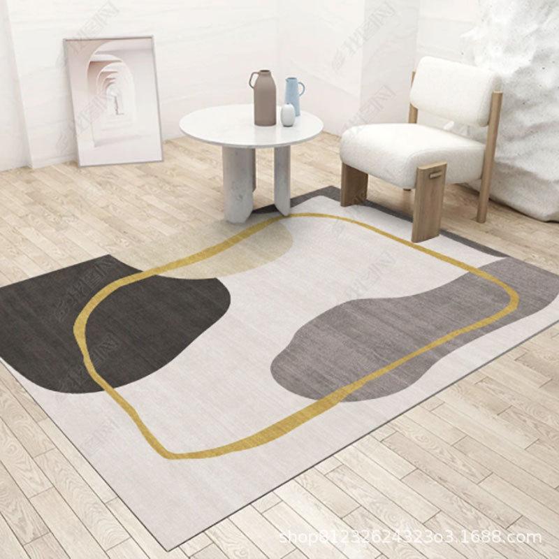 Modern Nordic Luxury Printed Floor Mat for Bedroom & Living Room