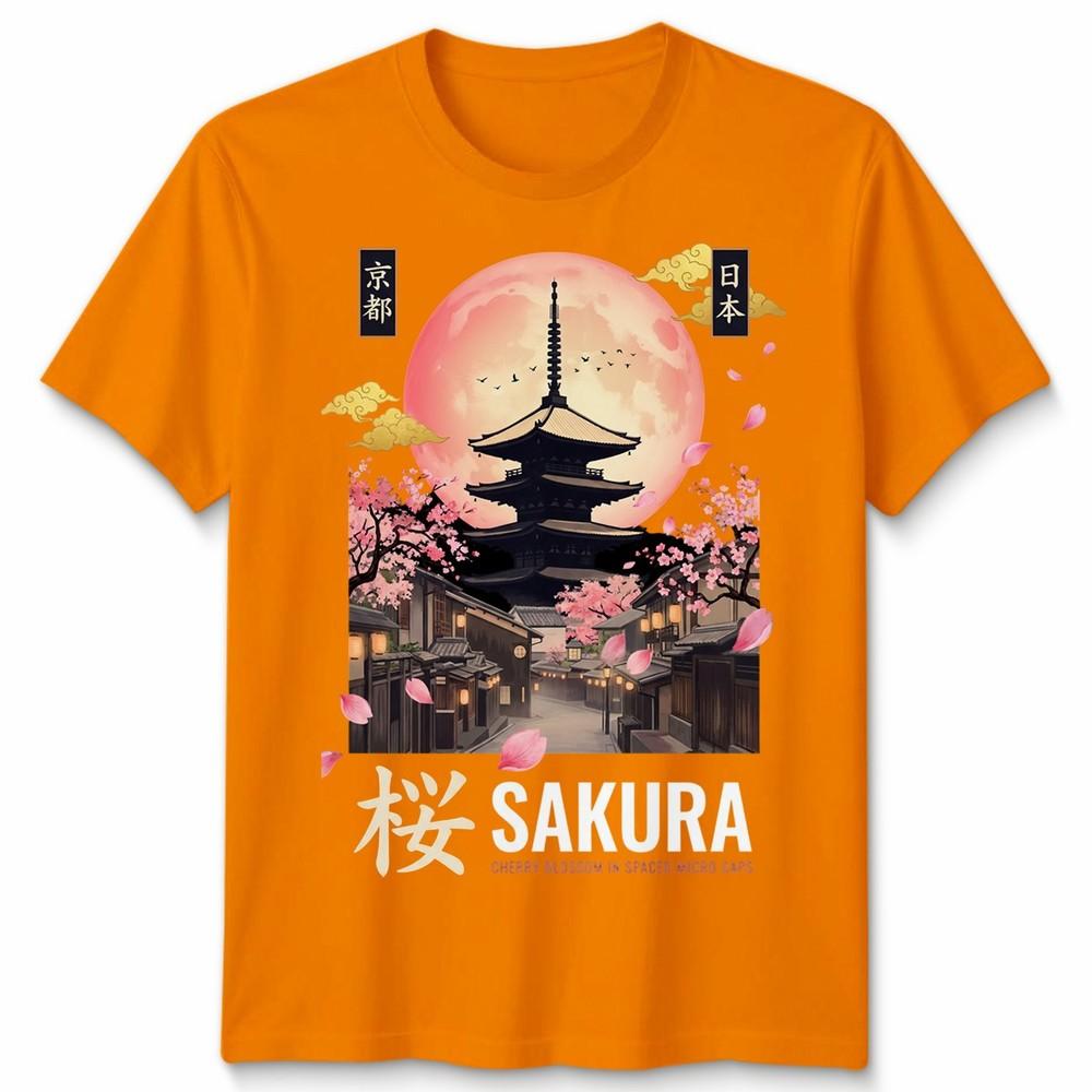 Kyoto Inspired Japanese Unisex T Shirt Tokyo Japan Temple Art Graphic Tee