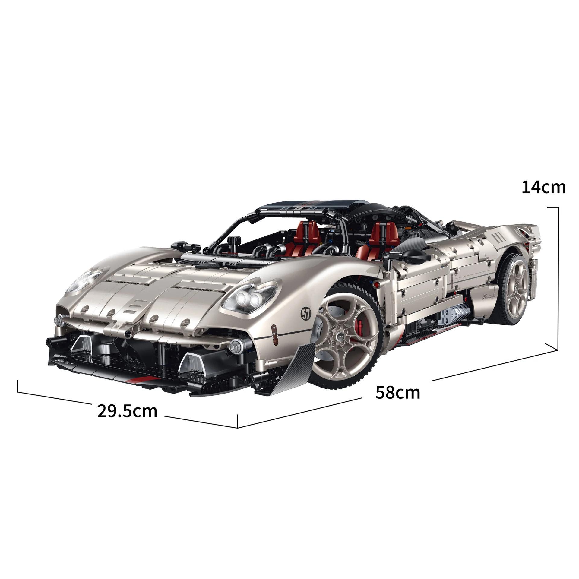 

GULY Gu Li Supercar Utopia 1:8 RC Building Block Model - Compatible with Lego.