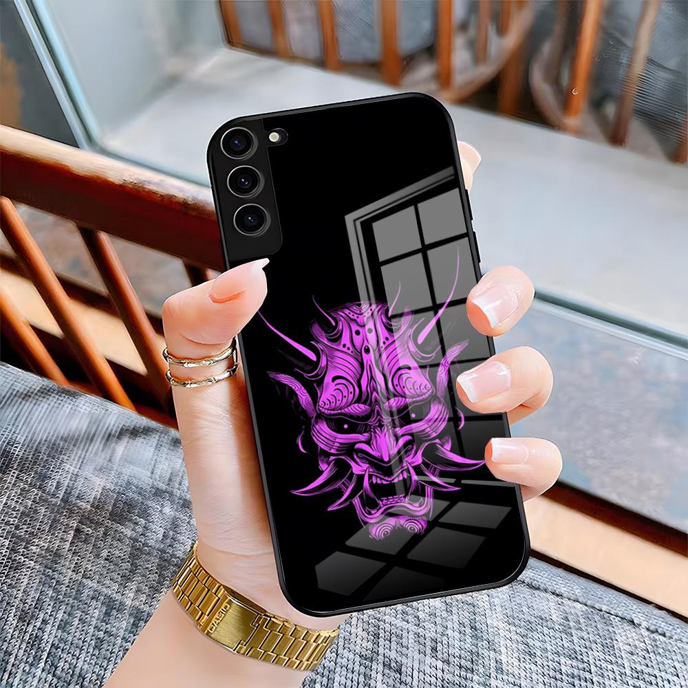 Samurai Mask Phone Case For Samsung A25 A13 A33 5G A54 A36 A35 A56 A52 A14 Shockproof Glass Cover