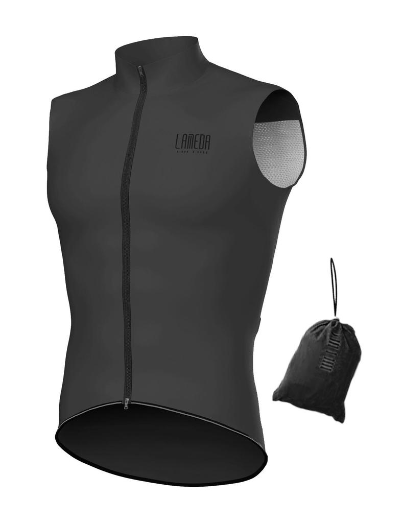 Lampaida Unisex Windbreaker Vest: Sweat-Absorbent, Quick-Dry Cycling Jersey for Spring/Summer.