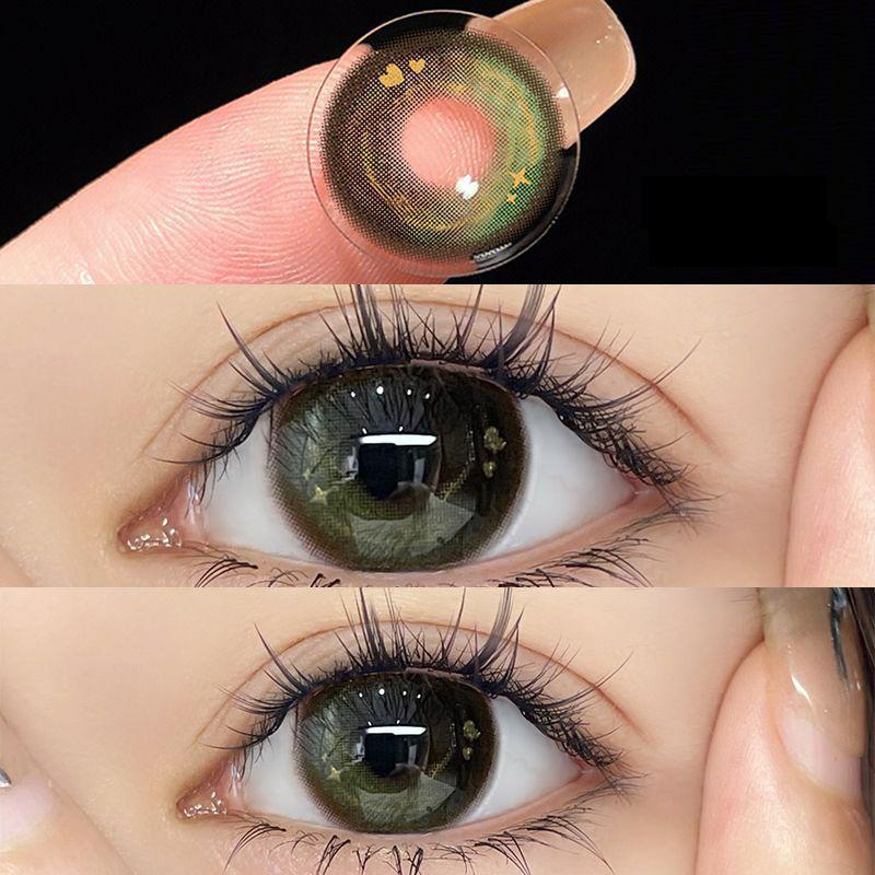 

2 шт. блестящие цветные контактные линзы