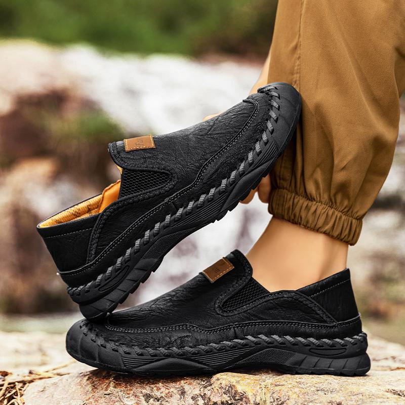 38-48 Spring/Autumn Men's Handmade Retro Leisure Shoes Large Size  Casual Shoes Leather Rubber Bottom Handmade Car Men's Leather  Boots