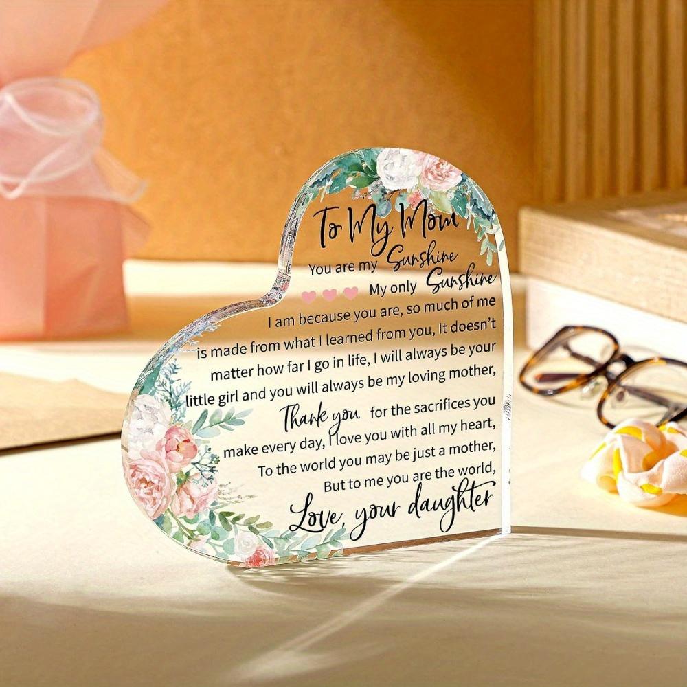 Grateful Mom Plaque - Heartfelt Birthday & Mother's Day Gift from Family