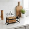 Large Capacity Tableware Storage Box Space Saving Flatware Organizer  Farmhouse