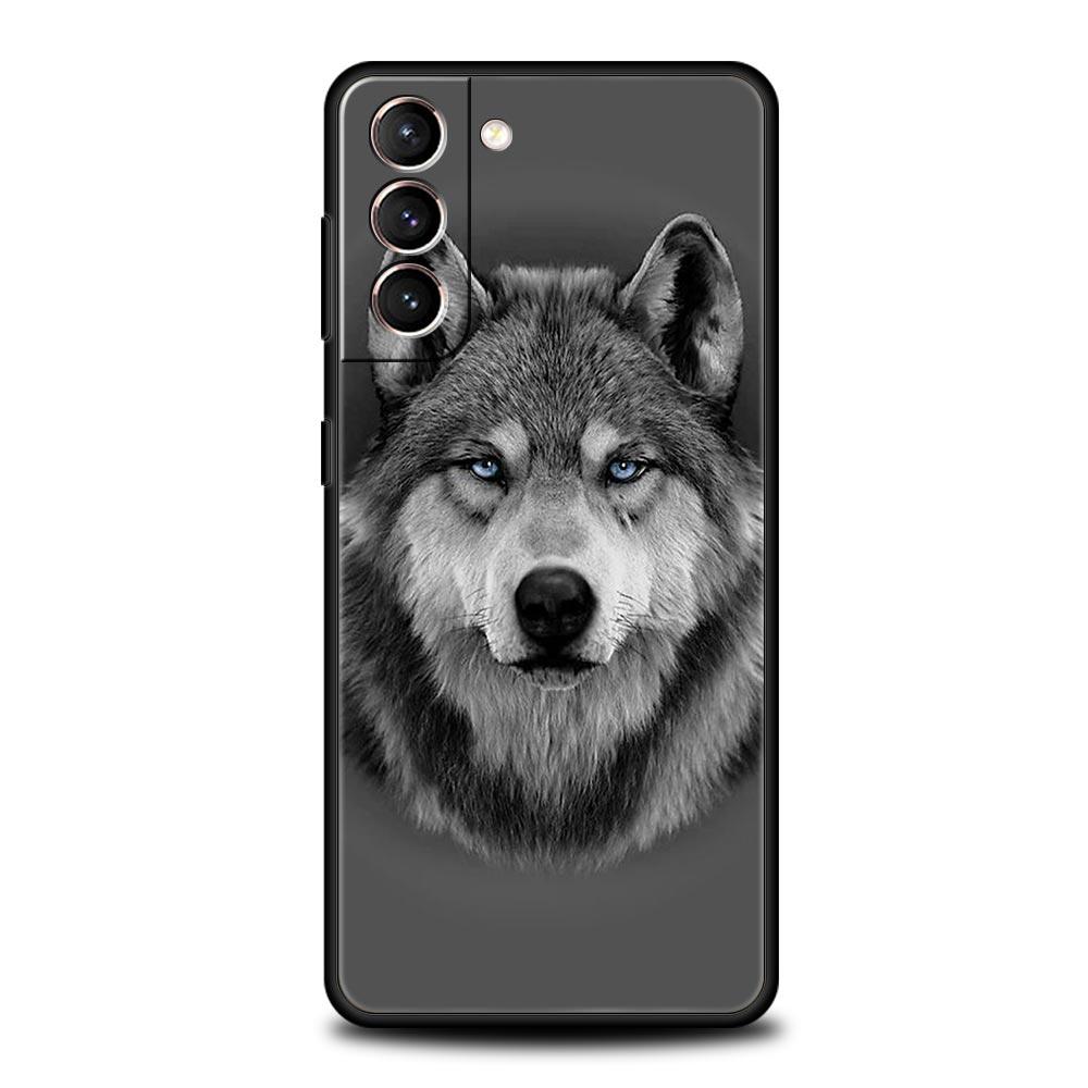 

Чехол с изображением животного волка для Samsung Galaxy S22 Ultra S20 S21 FE 5G S10 S9 Plus S10E S8 Note 10 Lite 20, мягкий силиконовый черный чехол Note 20 Ultra