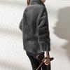 Women's Winter Thick Double Sided Velvet Stand Collar Warm Hoodie With Added Fleece
