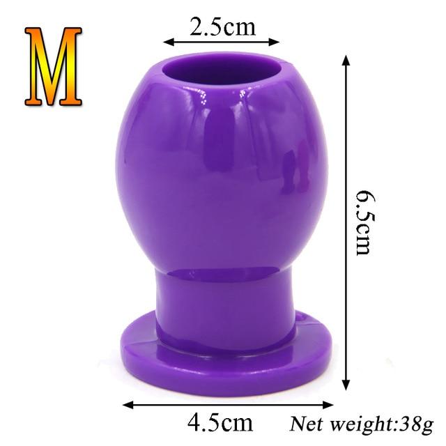 Non Vibrating Butt Plugs Hollow Anal Plug Silicone Bdsm Enema Speculum Kink Fetish