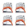 10pcs Hair Dye Processing Hat Constant Temperature Aluminum Foil Deep Conditioning Caps Silver