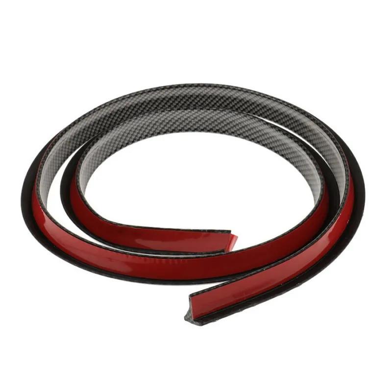 2Pcs 150Cm Universal Carbon Fiber Color Rubber Car Fender Flare Wheel Eyebrow Protector Wheel Arch Trim Strip