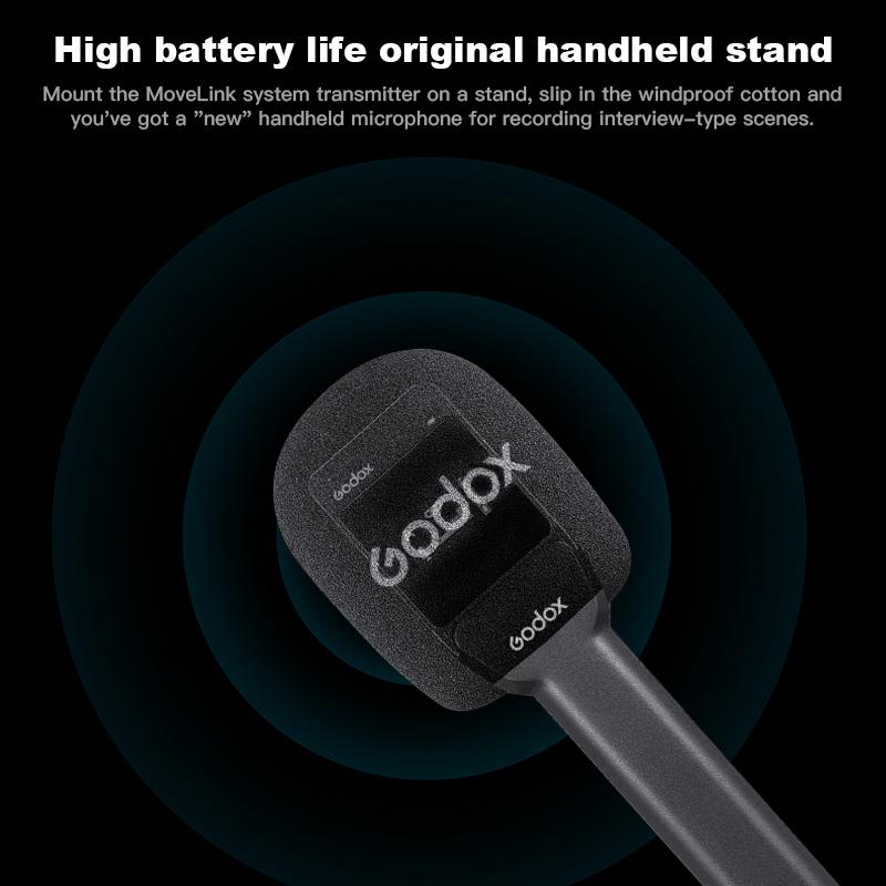 Godox M1 M2 UC1 Professionelles drahtloses Mikrofon MoveLink ML-H Mikrofon Handständer Griff Halterung für Godox MoveLink