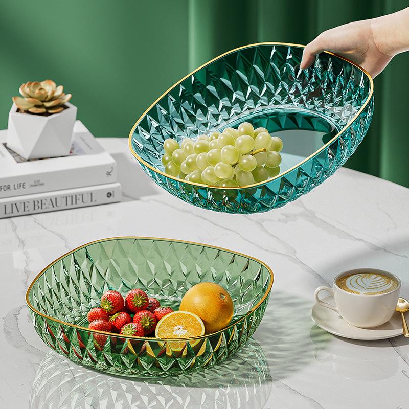 Fruit Plate Living Room Household Coffee Table Fruit Plate High-End Light Luxury Front Desk Candy Plate Placed Decorative Fruit Plate