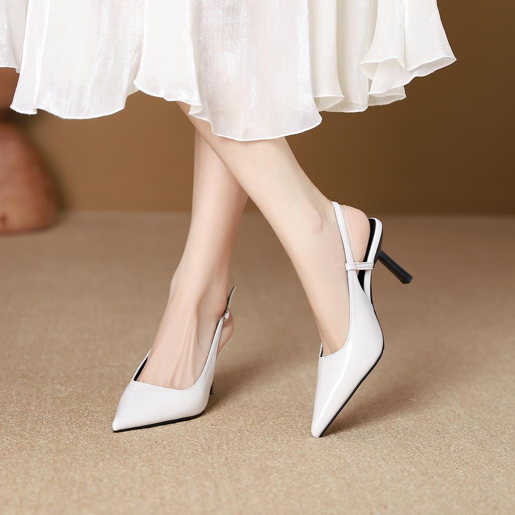 9733-3 Classic French pointed high-heeled single shoes women's new versatile pointed back thin-heeled single shoes women's shoes