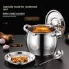 Double Ear Stainless Steel Oil Can with Lid and Filter, Large Capacity, High Temperature Resistant Oil Pot Oil Barrel