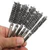 6Pcs Stainless Steel Wire Brush Drilling Cleaning Brush Set Hexagonal Handle Machinery Deburring Polish Rust Removing Tools