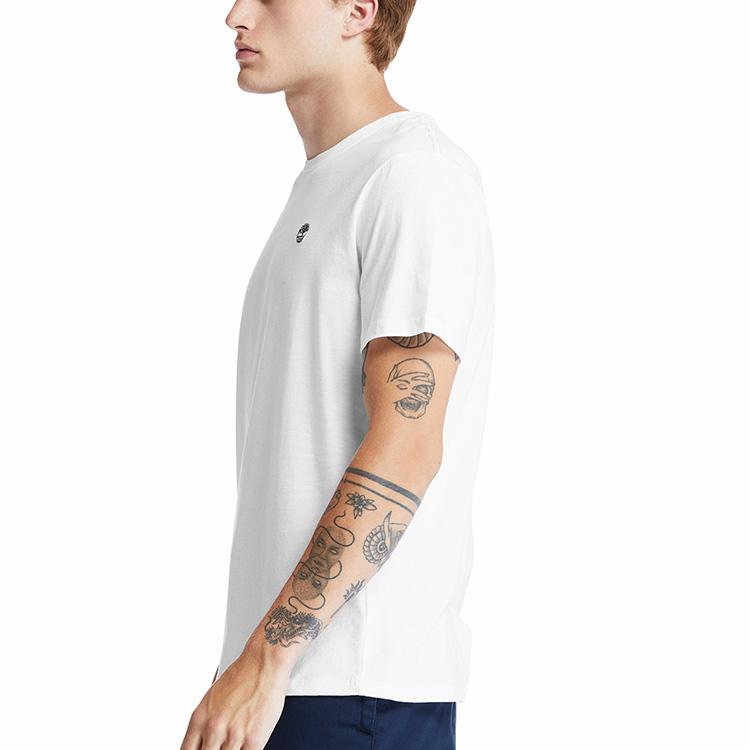 Timberland Outdoor Sports Casual Comfortable Breathable Round Neck Short Sleeve T-Shirt Men T-Shirt White A2ER7-100